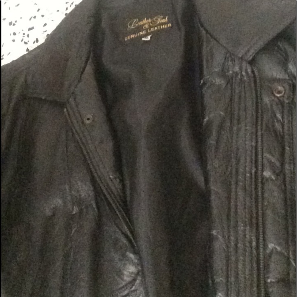 Leather coat